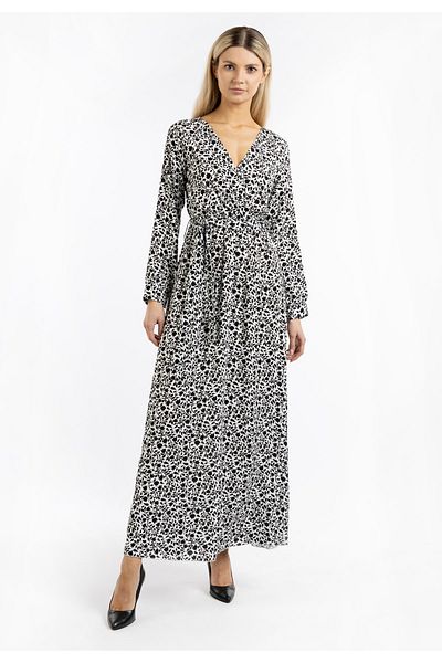 USHA Qisha – Damen Maxikleid und Allover-Print