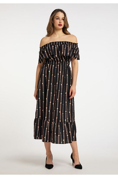 Faina Celoplošný potisk se vzorem Mioki - Maxikleid