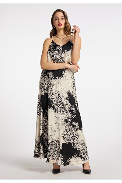 Faina Celoplošná potlač Maxikleid Design