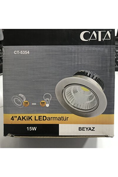 Cata Ct-5354 15w Akık Saten Kasa Led Armatür