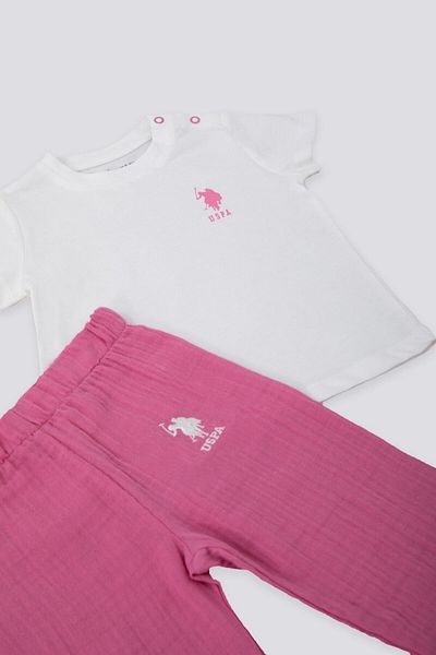 U.S. Polo Assn. Cream Baby T-shirt Set
