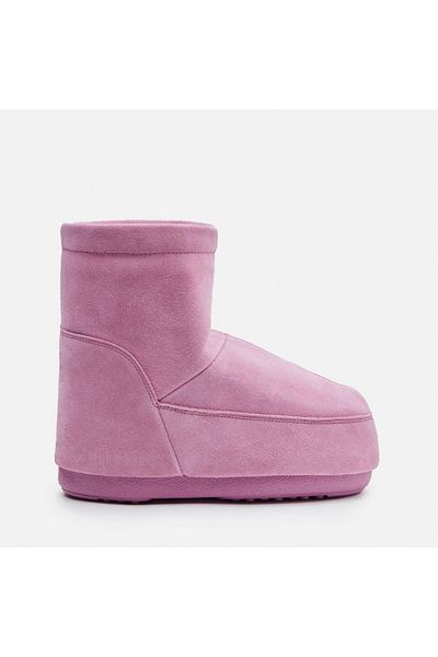 MOON BOOT Pink Ankle Boots for Kids