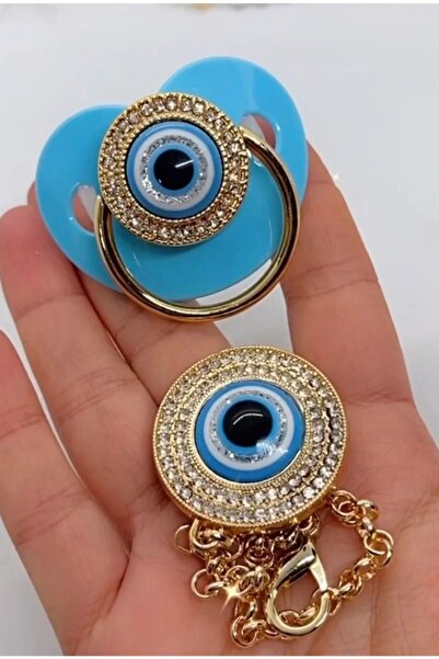 Smyak Taşlı Nazar Boncuklu Emzik Yenidoğan Bebek Hediyelik