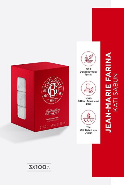 Roger&Gallet Jean Marie Farina Bitkisel, Doğal, Canlandırıcı, Aromatik Sabun ...