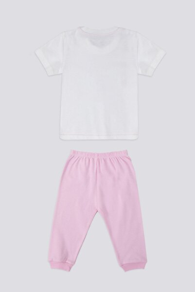 U.S. Polo Assn. Light Tones Pink Krem Bebek Tshirt Takım