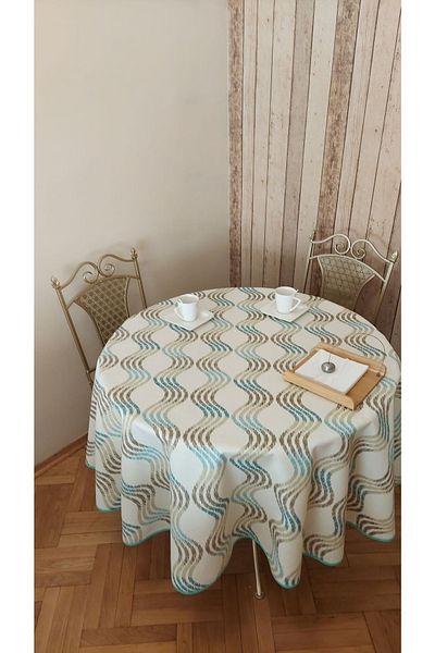 gonk Round,duck (LIQUID PUSHER, SPOT-PROOF) Fabric, Table Cloth