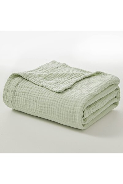 EVYA 4 Layers Organic 100% Mushroom 170X220 cm Green Soft Modern Acanthus Bedspread