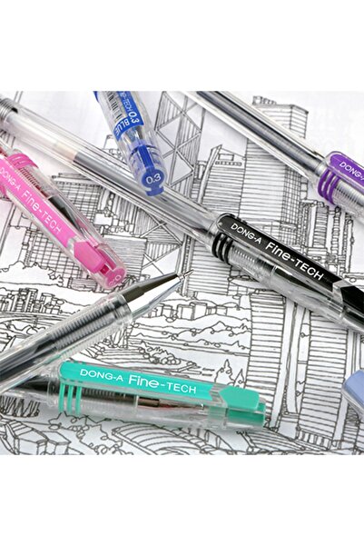 Dong-A Finetech Iğne Uçlu Jel Mürekkepli Kalem 0,3mm Lavender No:51