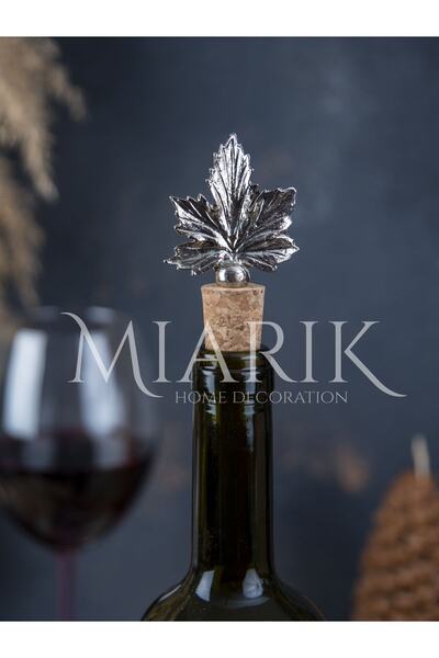 MIARIK DESIGN & DEKORASYON Cınar Yapragı Şışe Mantar , Şarap Mantarı , Şarap ...