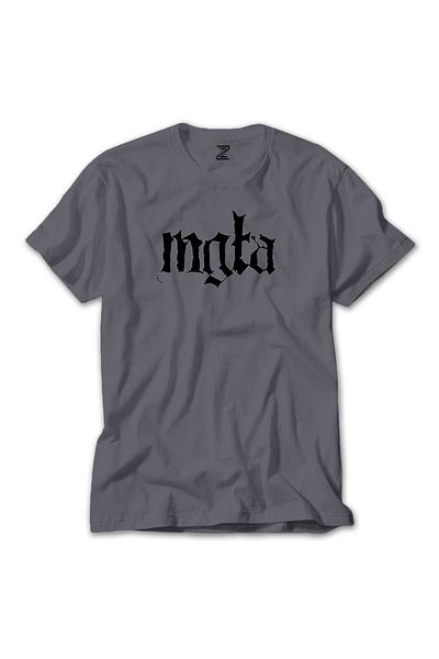 Z zepplin Mgla Logo Text Grey T-shirt
