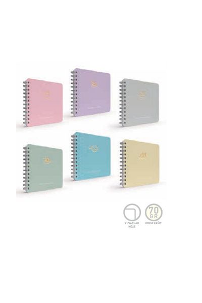 Gıpta Micro Notes Spiral Hard Cover Notepad 16x16cm 100 Sheets Lined (Pack of 3) 5995