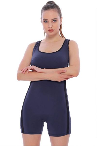 manolyabutik Women's Striped Shorts Swim Swimsuit