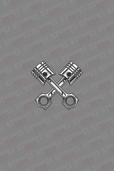 STİCKERCI BEY 10*10 Cm Vehicle Piston Sticker Foil Printing Covering Label Modified And Accessory Material