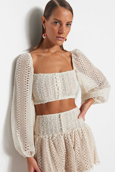 Trendyol Collection Bluse - Beige - Figurbetont