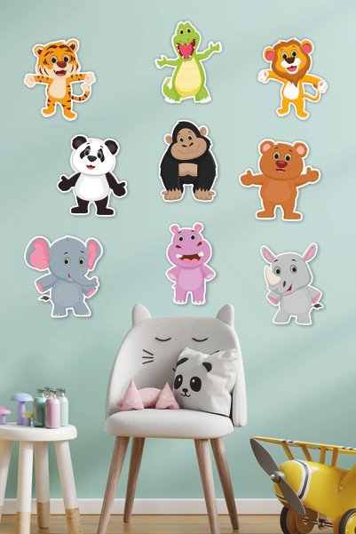 UNT Safari Themed Kids Room Wooden Wall Decor