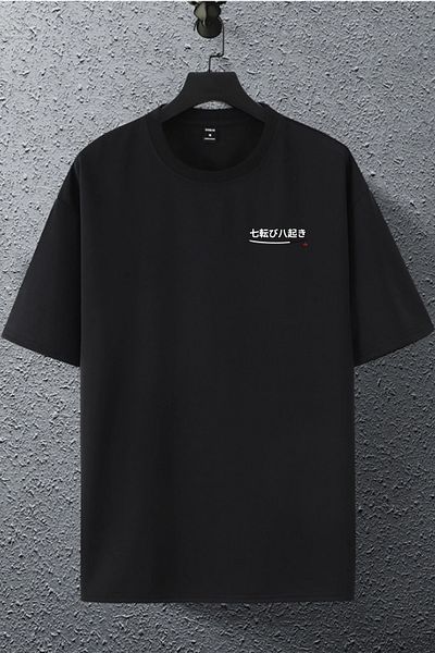Joza Outdoors Unisex Femei Bărbați Sabie Text japonez Imprimat Tricou cu design oversize
