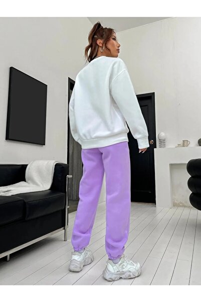 Machetta Σετ φόρμας υπερμεγέθης με στάμπα Brooklyn με 3 Thread Crew Neck