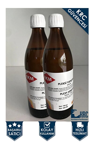KRCDİJİTAL Krc Kloroform Kalın Pleksi Yapıştırıcı 500 Ml Cam Şişe Tekli Paket...