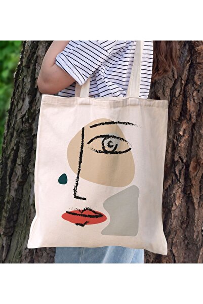 Bk Gift Modern Art Design Canvas Tote Bag, Printed Shoulder Bag, Shopping Bag...