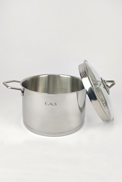 Digithome Stainless Steel Pot - 24x14 Cm, Oms with Strainer Lid, Plain C1-1-71