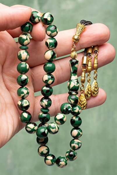 OTTOTESBİH Mărgele de rugăciune din alpaca cu ciucuri, culoare chihlimbar