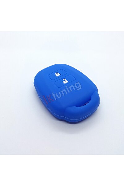 İKTUNING تويوتا لاند كروزر راف 4 - حافظة مفاتيح سيليكون زرقاء