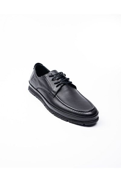 JAMES FRANCO 9020 Black Leather Men's Casual Shoes