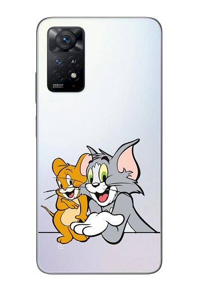 Merwish غطاء شفاف متوافق مع هاتف Xiaomi Redmi Note 11pro بنمط توم وجيري