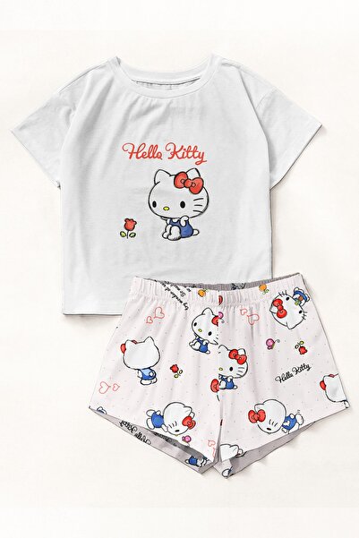 PEMBİŞ HOMEWEAR Zezex Hello Kitty 2 Süpersoft Şort Takımı