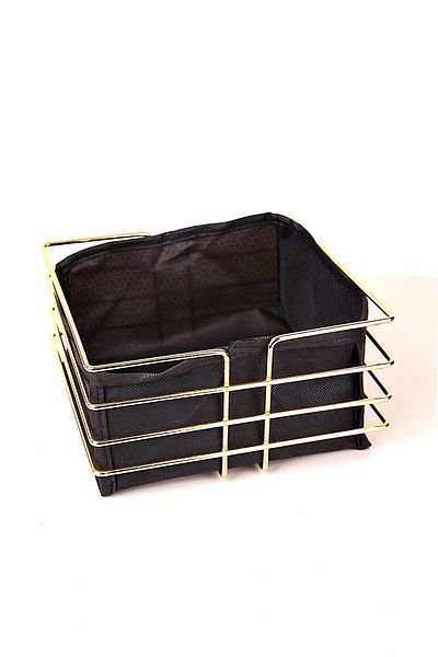 ELEGANCEV Square Gold Bread Basket - Bread Bowl