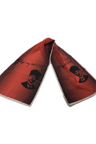 İpekpark Scarf Ataturk Patterned