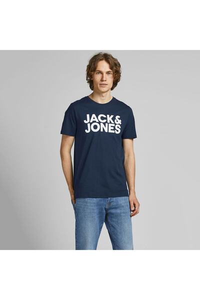 Jack & Jones Tricou pentru bărbați, albastru marin, Corp Logo Noos (12151955-...