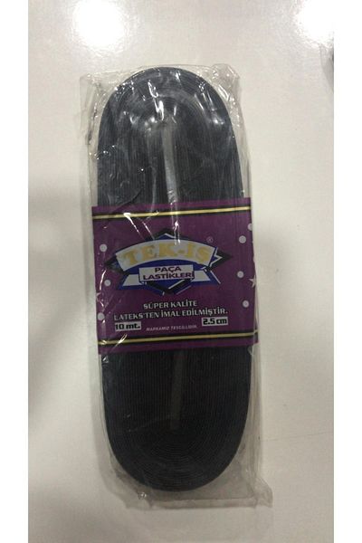 Tek-İş Flat Leg Rubber 2.5 Cm 10 Meters Black
