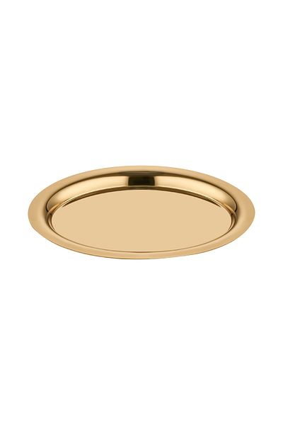Narin Oval Plate - Gold Titanium - 31 X 23 Cm