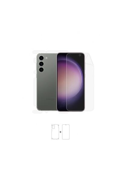 Wrapsol Galaxy S23 Plus 360 ° Full Body Ekran Koruyucu Kaplama Ön Arka Yan Darbe Emici Poliüretan Film