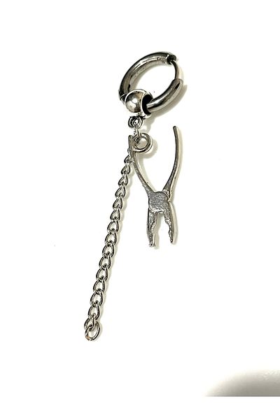 stainless steell Gothic Steel Chain Hoop Earrings