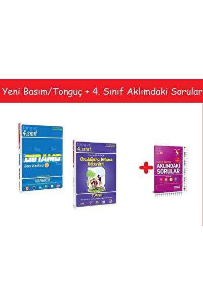 Tonguç Yayınları Tonguç 4. Sınıf Matematik Dinamo Soru Bankası & 4. Sınıf Tür...