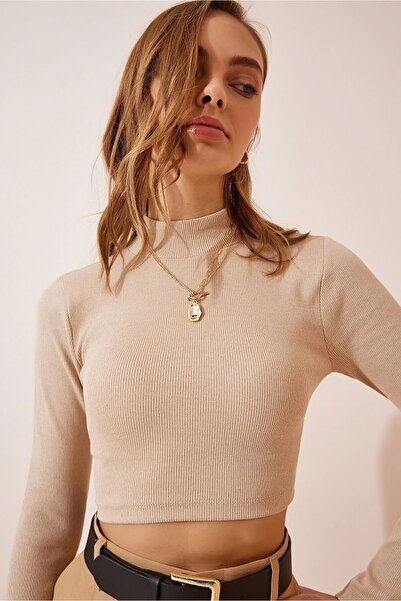 ÖZ PAMUK Γυναικεία μπλούζα με μισό ζιβάγκο με μαύρη γραβάτα