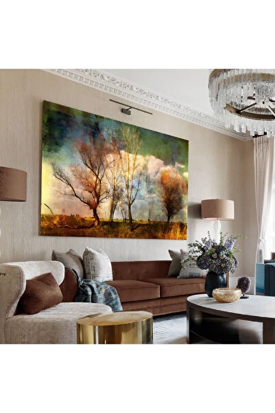 HEDİYE AKSESUARCIM Turuncu Soyut Ağaç Tablosu|kanvas Tablo