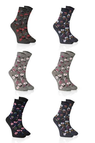 DEGNO Συσκευασία με 6 γυναικείες κάλτσες με μοτίβο εποχιακές οικονομικές κάλτσες