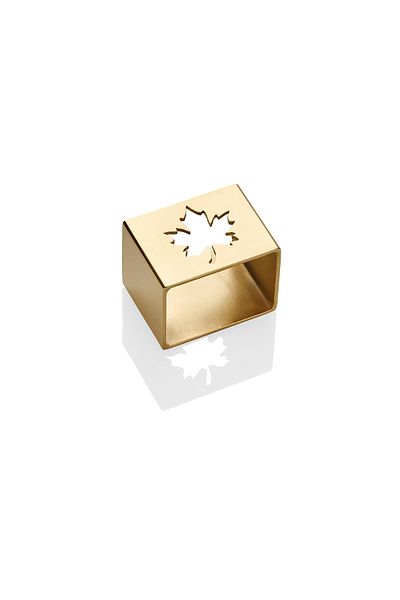 Narin Bracelet Napkin Holder - Plane Leaf - Gold