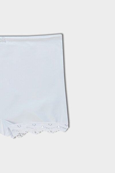 HNX 2-Piece Lace Detailed Cotton Women's Tights Shorts