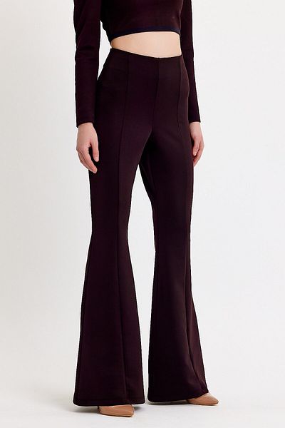 JAHR MARC Black High Waist Flared Leg Trousers