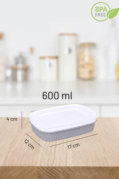 LİGROUND 3 Pieces 600 ml Colorful Refrigerator Breakfast Storage Container with Lid - Organizer - Breakfast Food Container
