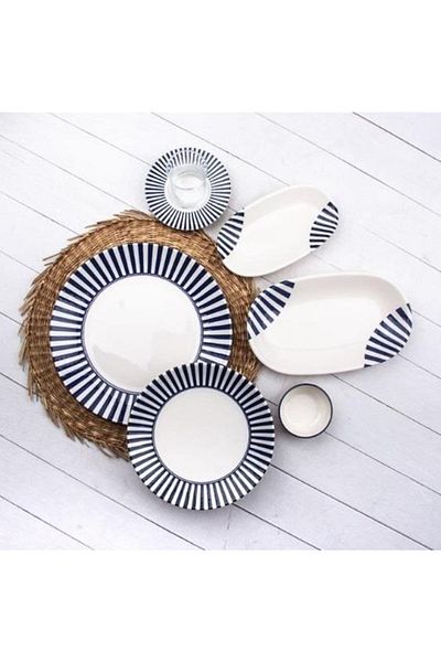 Aryıldız Linea Db1936 32 Piece Tulle Porcelain Breakfast Set