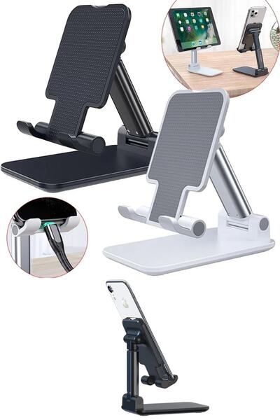 TechnoStation Yeni Nesil Profesyonel Tablet & Telefon Tutucu Stand Pratik Kaymaz Stand