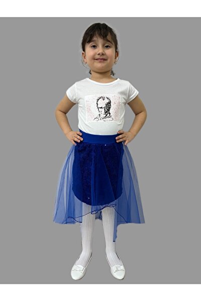 Esterella Devojčica / Kostim sa zastavom Ataturka / Dvostrano sa šljokicama /...