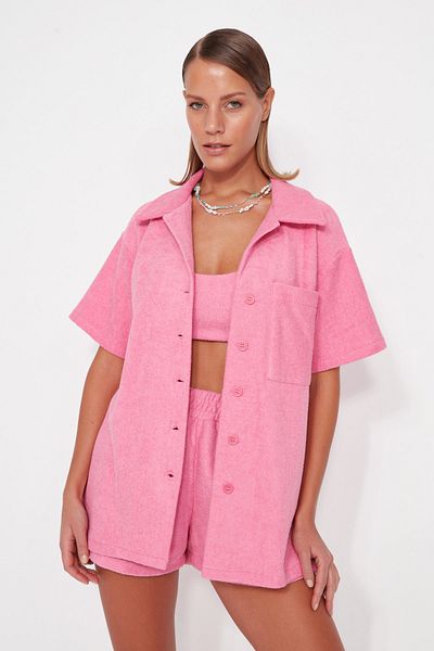 Trendyol Collection Hemd - Rosa - Relaxed Fit