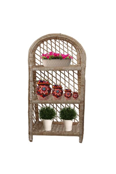 tunalar Hasır Raf Mini 3 Raflı Ayakkabılık, Kitaplık Ve Dekorluk