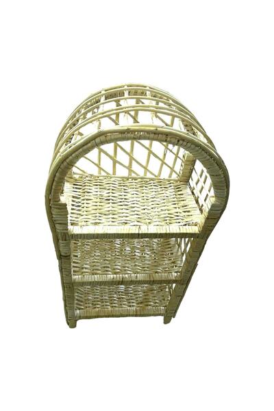 tunalar Hasır Raf Mini 3 Raflı Ayakkabılık, Kitaplık Ve Dekorluk